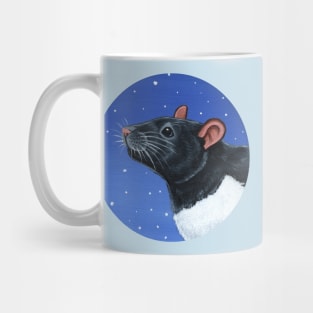 Black Hooded Rat Mug